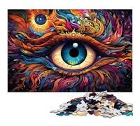 Puzzle psichedelici colorati con gli occhi di fenice, 1000 pezzi per adulti, puzzle per adulti, regalo di sfida per la mente, attività educativa per adolescenti, 26X38CM/10,23x14,96 pollici.