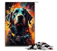 Puzzle psichedelici colorati da 1000 pezzi per cani puzzle per adulti puzzle divertenti per famiglie gioco di famiglia antistress puzzle difficile da sfidare (dimensioni 75x50 cm)