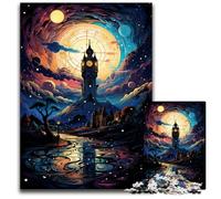 Puzzle psichedelici colorati di Silent Night per adulti 1000 pezzi puzzle in legno per adulti per decorazioni per la casa allenamento del cervello e regali per le feste 1000 pezzi (75x50cm)
