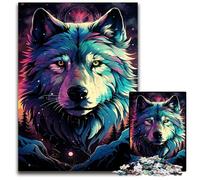 Puzzle psichedelici colorati di Star Wolf da 1000 pezzi per adulti. Puzzle per adulti perfetti come decorazioni artistiche fai da te o come regalo di compleanno. 1000 pezzi (38x26 cm).