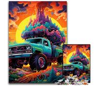 Puzzle psichedelici di camion da 1000 pezzi per adulti, puzzle in cartone ideali per adolescenti e collezionisti, regalo da viaggio, attività per famiglie 26X38CM/10,23x14,96 pollici