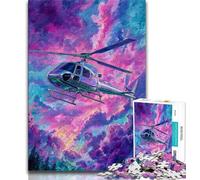 Puzzle psichedelici di elicotteri da 1000 pezzi per adolescenti, aiuta il cervello ad allenarsi Giocattoli avvincenti per coltivare la pazienza Gioco di sfida unico (38x26cm)