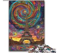 Puzzle psichedelici Eiffel per adulti e adolescenti, per età pari o superiore a 14 anni, gioco di Natale antistress, regalo per donne (70x100cm)