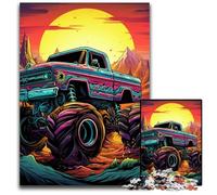 Puzzle psichedelico a forma di camion, 1000 pezzi per adulti, puzzle impegnativi, rompicapo fai da te per adolescenti, 26X38CM/10,23x14,96 pollici.