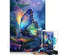 Puzzle psichedelico a forma di farfalla per adolescenti, 1000 pezzi, puro gioco di logica, tranquillo, rilassante, pulito, decorazione da parete 50x75cm