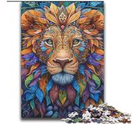 Puzzle psichedelico a forma di leone da 2000 pezzi per adolescenti, modello da assemblare, ideale come regalo per tutta la famiglia, adatto per bambini dai 14 anni in su (70x100cm)