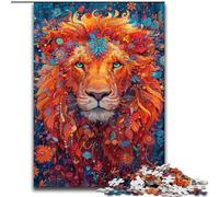 Puzzle psichedelico a forma di leone per adulti, 1000 pezzi, aiuta il cervello a esercitare i giocattoli che creano dipendenza e coltivano la pazienza, decorazione perfetta (26x38cm)