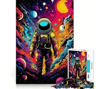 Puzzle psichedelico astronauta LSD da 1000 pezzi per adulti, gioco stimolante per la mente, momento di pace, opera d'arte da collezione 50x75cm
