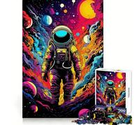 Puzzle psichedelico astronauta LSD da 1000 pezzi per adulti, gioco stimolante per la mente, momento di pace, opera d'arte da collezione 50x75cm