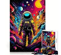 Puzzle psichedelico astronauta LSD da 1000 pezzi per adulti, gioco stimolante per la mente, momento di pace, opera d'arte da collezione 38x52cm