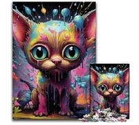 Puzzle psichedelico Chihuahua da 1000 pezzi, regalo per adulti, attività per famiglie, decorazioni fai da te per la casa, regalo di Natale 26X38CM/10,23x14,96 pollici