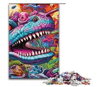 Puzzle psichedelico coccodrillo del Nilo da 1000 pezzi per adulti puzzle per regali il miglior regalo adatto per adolescenti dai 14 anni in su 1000 pezzi (38x26 cm)