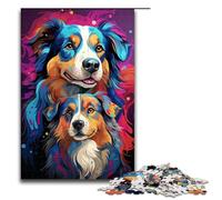 Puzzle psichedelico colorato da 1000 pezzi con amici cani divertente puzzle per la famiglia ottimo regalo per gli appassionati di anime regalo per adulti da 1000 pezzi.