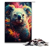 Puzzle psichedelico colorato da 1000 pezzi con koala per adulti puzzle impossibile antistress per ragazzi dai 14 anni in su 75x50 cm