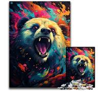 Puzzle psichedelico colorato da 1000 pezzi con panda sottomarino puzzle impossibili per adulti rompicapo ad alta difficoltà per adolescenti 1000 pezzi (38x26 cm)