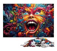 Puzzle psichedelico colorato da 1000 pezzi motivo Miracoli psichedelici accadono per adulti decorazione giocattoli ottimo regalo per adolescenti dai 14 anni in su 1000 pezzi (38x26 cm)
