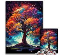 Puzzle psichedelico colorato dell'albero della vita da 1000 pezzi per adulti puzzle difficili per adulti idea regalo di compleanno gioco rompicapo impegnativo 1000 pezzi (75x50 cm)