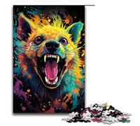 Puzzle psichedelico colorato di iene da 1000 pezzi puzzle per adulti adatto a coppie e adolescenti dai 14 anni in su 1000 pezzi (75x50 cm)