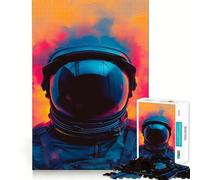 Puzzle psichedelico con astronauta per ragazzi, 1000 pezzi, gioco cognitivo, hobby tranquillo, bordo premium, regalo di Natale 50x75cm