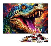 Puzzle psichedelico con coccodrillo del Nilo, 1000 pezzi per adulti, puzzle in legno, regalo perfetto per l'arredamento della casa e per il divertimento delle feste, 50x75CM/19,68x29,52 pollici