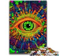 Puzzle psichedelico con occhio, 1000 pezzi per adolescenti, giocattoli che creano dipendenza, sfida all'intelligenza cerebrale, regali di compleanno per età 14+, 50x75cm
