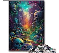 Puzzle psichedelico con teschi da strada, 2000 pezzi per adulti, giochi educativi, decorazione per la casa, adatti per la decorazione del desktop (70x100cm)