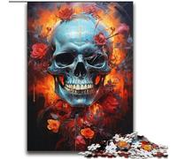 Puzzle psichedelico con teschio per adolescenti, puzzle da 2000 pezzi, giochi rilassanti che migliorano l'amore tra coppie per bambini dai 14 anni (70x100cm)