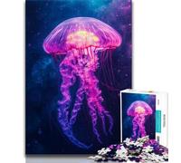 Puzzle psichedelico da 1000 pezzi a forma di medusa per adulti, regalo perfetto per un giocattolo educativo intellettuale e decomprimente (38x26cm)