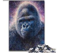 Puzzle psichedelico da 1000 pezzi a forma di scimpanzé per adolescenti, giocattoli avvincenti per la decorazione della casa, stimola l'intelligenza cerebrale (50x75cm)