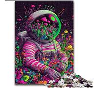 Puzzle psichedelico da 1000 pezzi con astronauta per adulti e adolescenti, giochi educativi, decorazione per la casa, adatto per la decorazione del desktop (26x38cm)