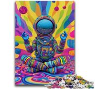 Puzzle psichedelico da 1000 pezzi con astronauta per adulti e ragazzi, per età 14+, giochi divertenti, attività divertenti a casa, regali di compleanno, regali di viaggio 50x75cm