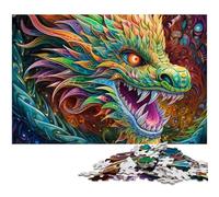 Puzzle psichedelico da 1000 pezzi con drago per adulti. Puzzle impossibili per adulti, ideale come regalo di Natale e decorazione per la casa, 50x75CM/19,68x29,52 pollici.