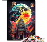 Puzzle psichedelico da 1000 pezzi con teschio per adulti, regalo per sfidare l'intelligenza cerebrale, giocattoli avvincenti per la decorazione della casa (50x75cm)