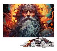 Puzzle psichedelico da 1000 pezzi del Padre degli Dei del Nord puzzle in legno giochi educativi decorazione per la casa (dimensioni 75x50 cm)