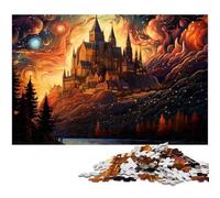 Puzzle psichedelico da 1000 pezzi del Palazzo Nazionale di Pena di notte per adulti gioco educativo giocattolo regalo di Babbo Natale segreto (dimensioni 38x26 cm)