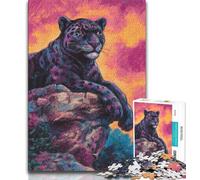 Puzzle psichedelico da 1000 pezzi della Pantera Nera per adolescenti, gioco stimolante, ideale come regalo per tutta la famiglia (38x26cm)