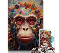 Puzzle psichedelico da 1000 pezzi per adulti, aiuta il cervello ad allenarsi Giocattoli avvincenti per coltivare la pazienza Un'opera d'arte, 50x75cm