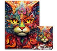 Puzzle psichedelico da 1000 pezzi per adulti, in cartone, per decorazioni per la casa, allenamento del cervello e regali per le feste, 26X38CM/10,23x14,96 pollici.