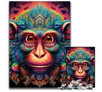 Puzzle psichedelico da 1000 pezzi per adulti, in legno, per decorazioni per la casa, allenamento del cervello e regali per le feste, 50x75CM/19,68x29,52 pollici.