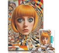 Puzzle psichedelico da 1000 pezzi per adulti, stimolanti giochi di attività per famiglie, giocattolo fai da te per decorazioni murali per la casa (38x26cm)