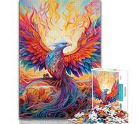 Puzzle psichedelico da 1000 pezzi raffigurante un uccello fenice, ideale come regalo per adolescenti, giochi educativi, decorazioni per la casa, ideale come regalo per tutta la famiglia (38x26cm)