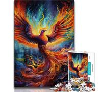 Puzzle psichedelico da 1000 pezzi raffigurante un uccello fenice, per adolescenti, giocattoli, giochi educativi, antistress, adatti per la decorazione della scrivania (38x26cm)