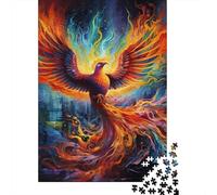 Puzzle psichedelico da 1000 pezzi raffigurante un uccello fenice, per adulti e adolescenti, in legno, regalo per la vigilia di Natale, 1000 pezzi (75x50 cm)