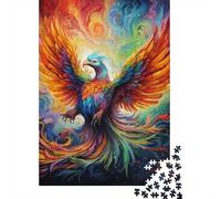 Puzzle psichedelico da 1000 pezzi raffigurante un uccello fenice, per adulti, regalo di Halloween, puzzle per adulti, decorazioni e regali unici per la casa, 1000 pezzi (75x50 cm)