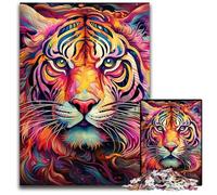 Puzzle psichedelico da 1000 pezzi raffigurante una tigre. Puzzle impossibili per adulti. Regalo perfetto per compleanni e festività. Dimensioni: 26X38CM/10,23x14,96 pollici.