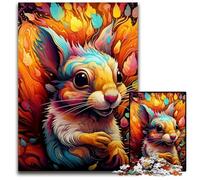 Puzzle psichedelico da 1000 pezzi "Scoiattolo psichedelico", regalo per adulti, attività per famiglie, decorazioni fai da te per la casa, regalo di Natale 26X38CM/10,23x14,96 pollici