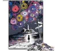 Puzzle psichedelico del cielo notturno per adolescenti da 1000 pezzi, gioco stimolante e interazione tra genitori e figli (50x75cm)