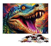 Puzzle psichedelico del coccodrillo del Nilo da 1000 pezzi per adulti, puzzle in cartone, regalo perfetto per l'arredamento della casa e per il divertimento delle feste, 26X38CM/10,23x14,96 pollici.