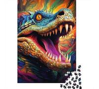 Puzzle psichedelico del coccodrillo del Nilo per adulti, puzzle da 1000 pezzi per adolescenti, gioco educativo, sfida, giocattolo, regali di Natale, 1000 pezzi (38x26 cm)