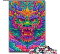 Puzzle psichedelico del drago per adulti, 2000 pezzi, adatto per bambini dai 14 anni in su, decorazione da parete, regalo di compleanno (70x100cm)
